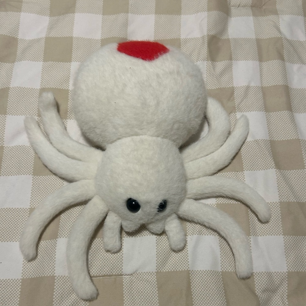 White Spider with Red Spot Plushie